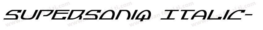 SuperSoniq Italic字体转换